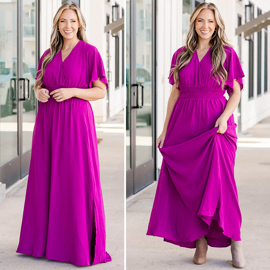 Feeling Good Maxi Dress. Magenta