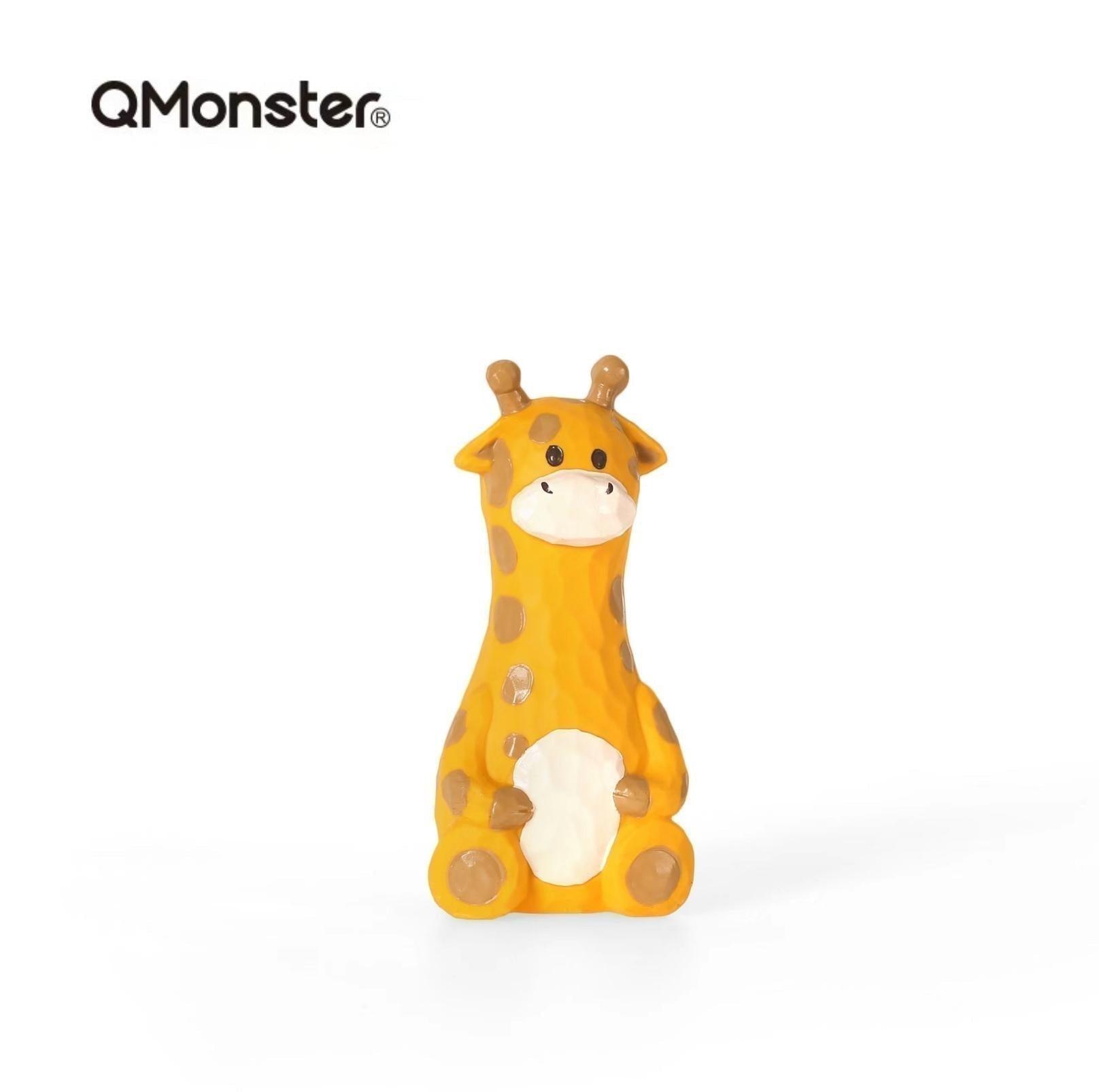 Q-Monster Latex Dog Toy for Chewing - Wood Carving Vibe Pet Boredom Buster