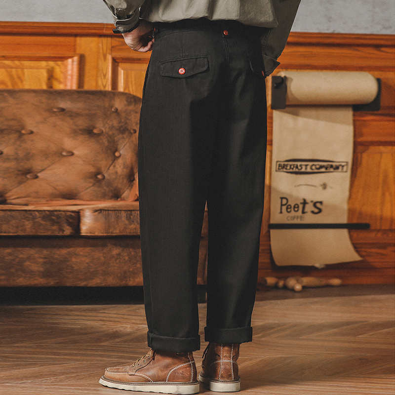 Vintage Guerg High Waist Straight Casual Neapolitan Cargo Pants Gurkha Pants