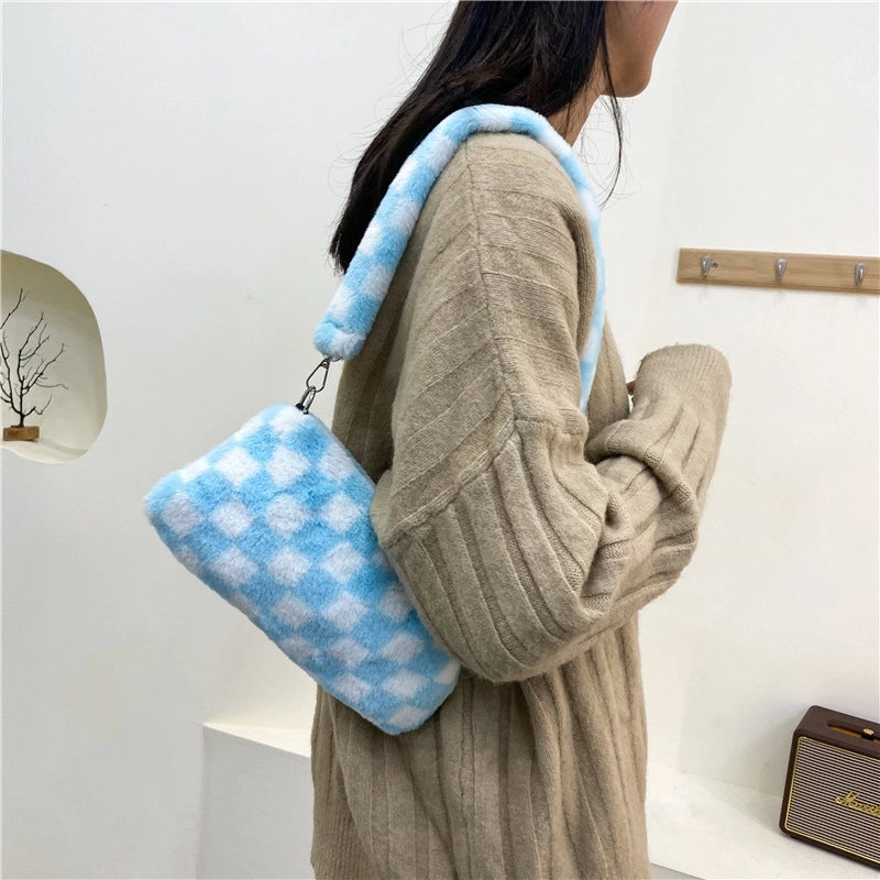 Small Plush Streetwear Square Bag