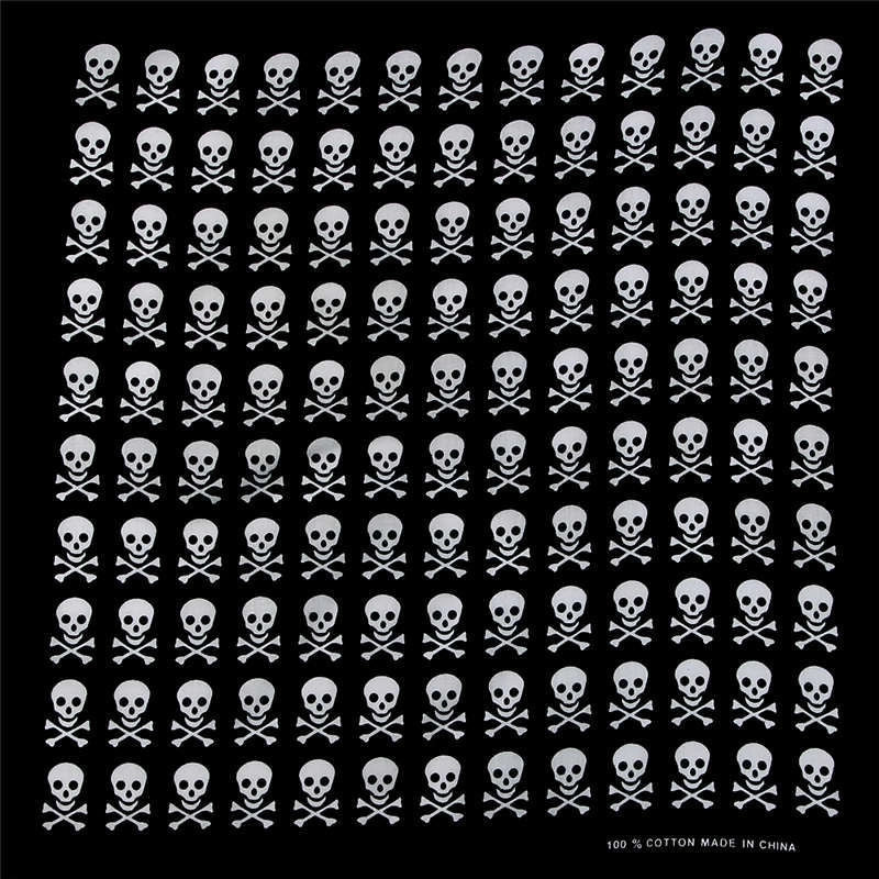 Men'S Hip-Hop Skull Cotton Kerchief