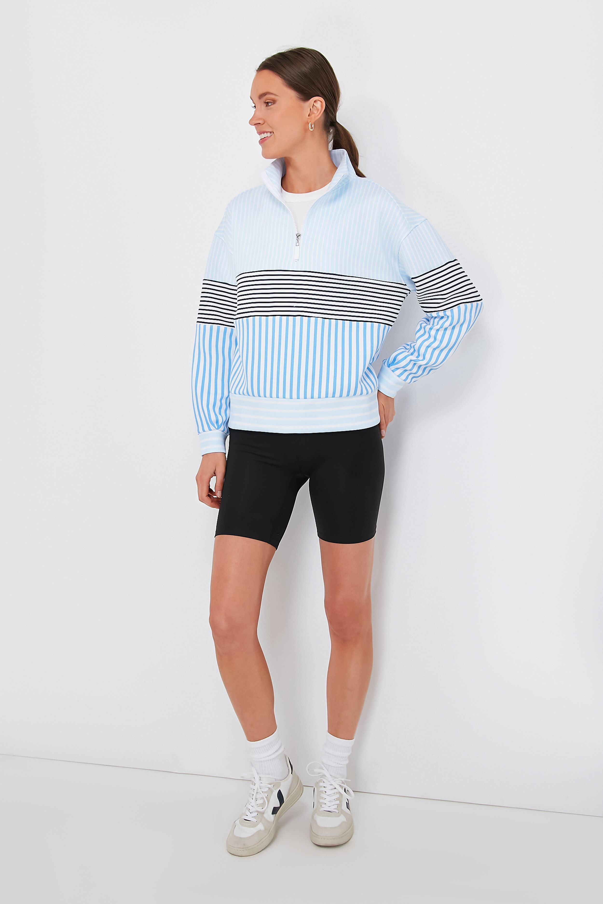 Multi Blue Varsity Quarter Zip
