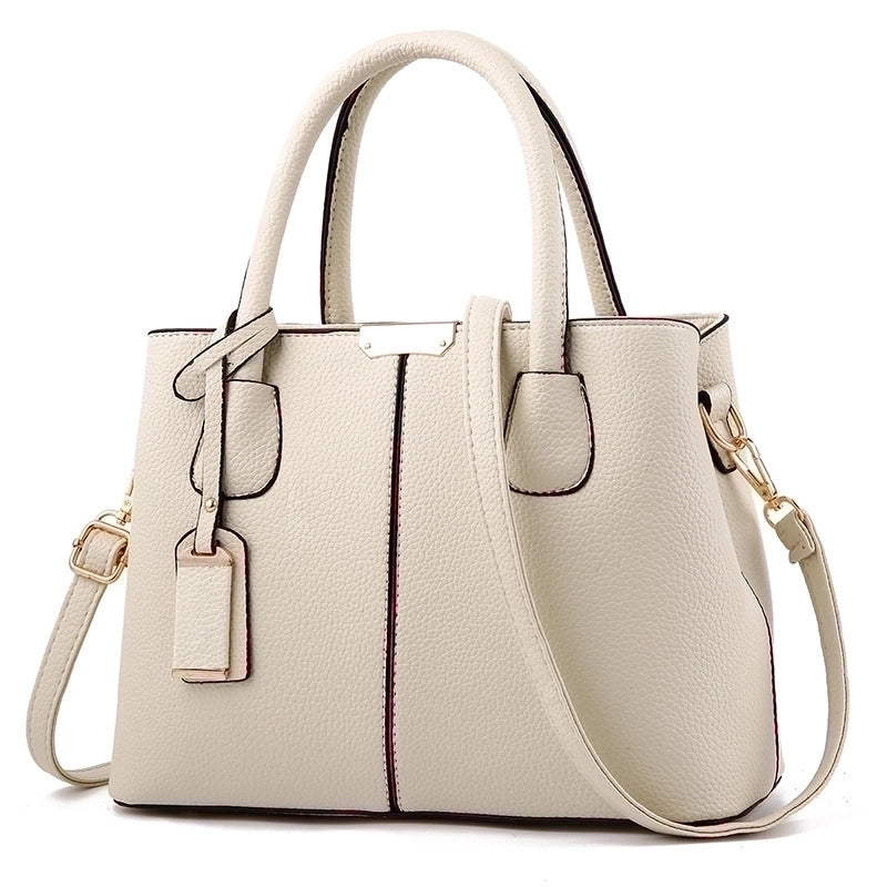 Women's Medium All Seasons Pu Leather Solid Color Vintage Style Square Zipper Shoulder Bag