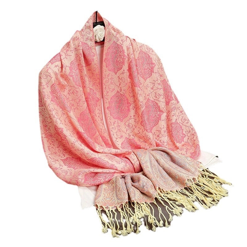 Women's Elegant Basic Solid Color Polyester Shawl