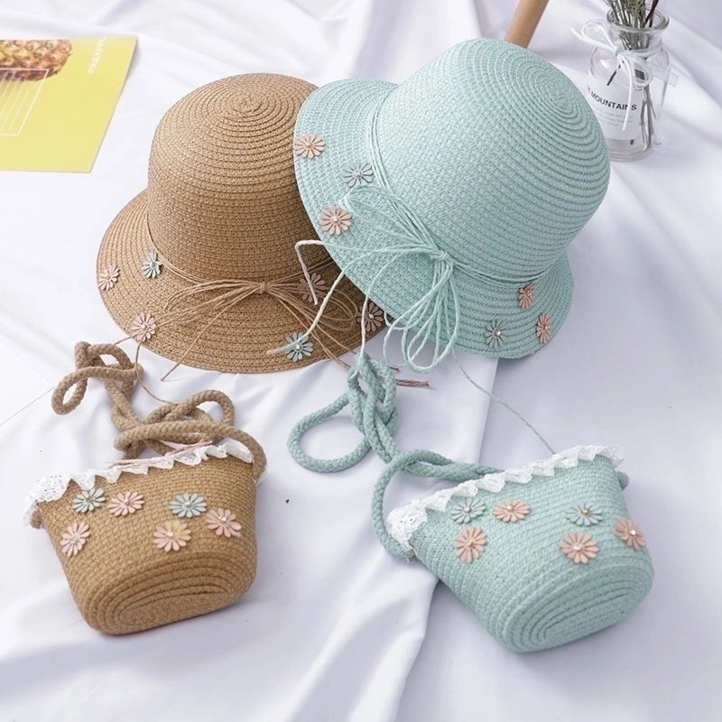 Girl's Fashion Flower Embroidery Bucket Hat