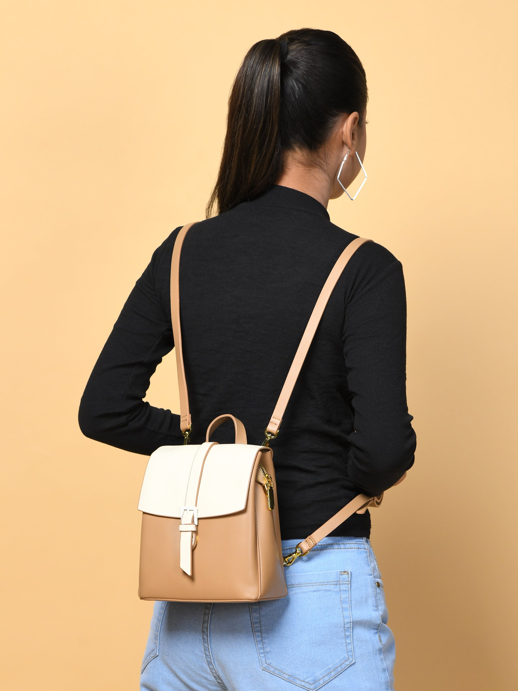 Women's Backpack - Beige