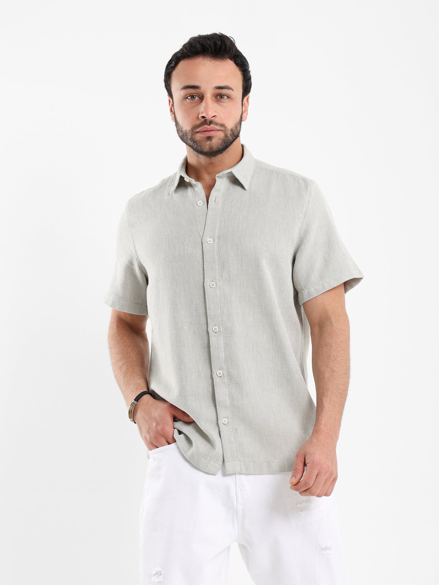 Textured Short Sleeve Shirt