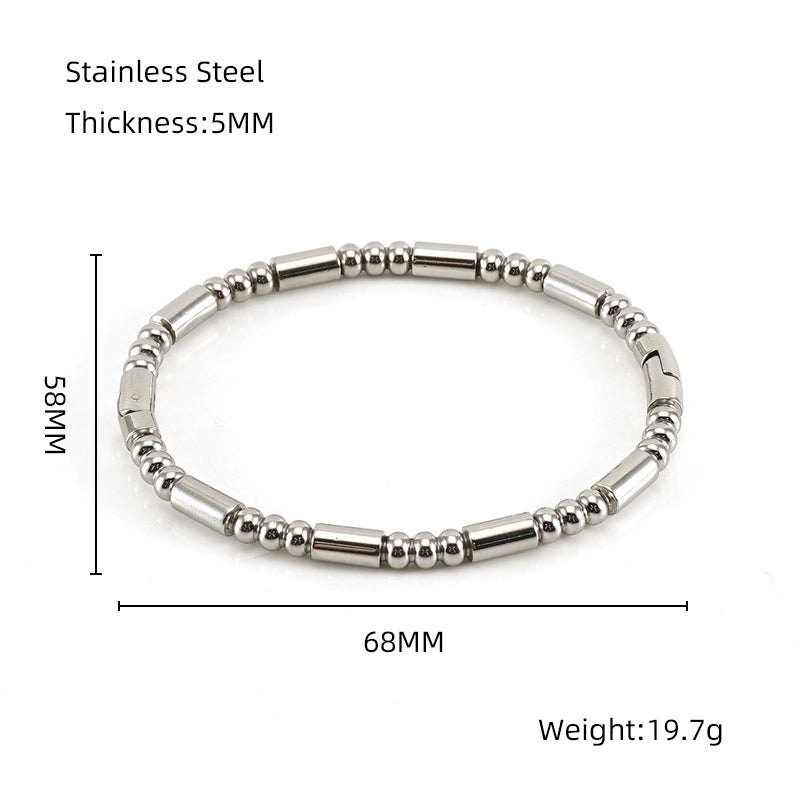 Minimalist Solid Color Stainless Steel 18K Gold Plated Titanium Steel Bangle In Bulk