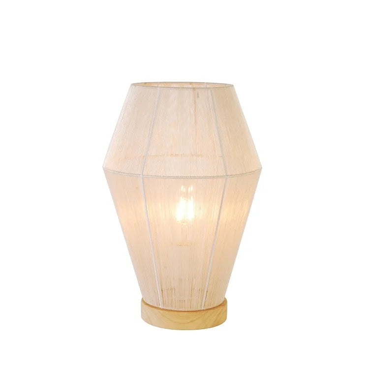 Rustic Table Lamps with Natural Woven Shades