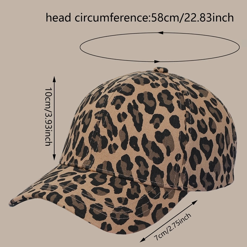 Unisex Retro Minimalist Leopard Curved Eaves Baseball Cap