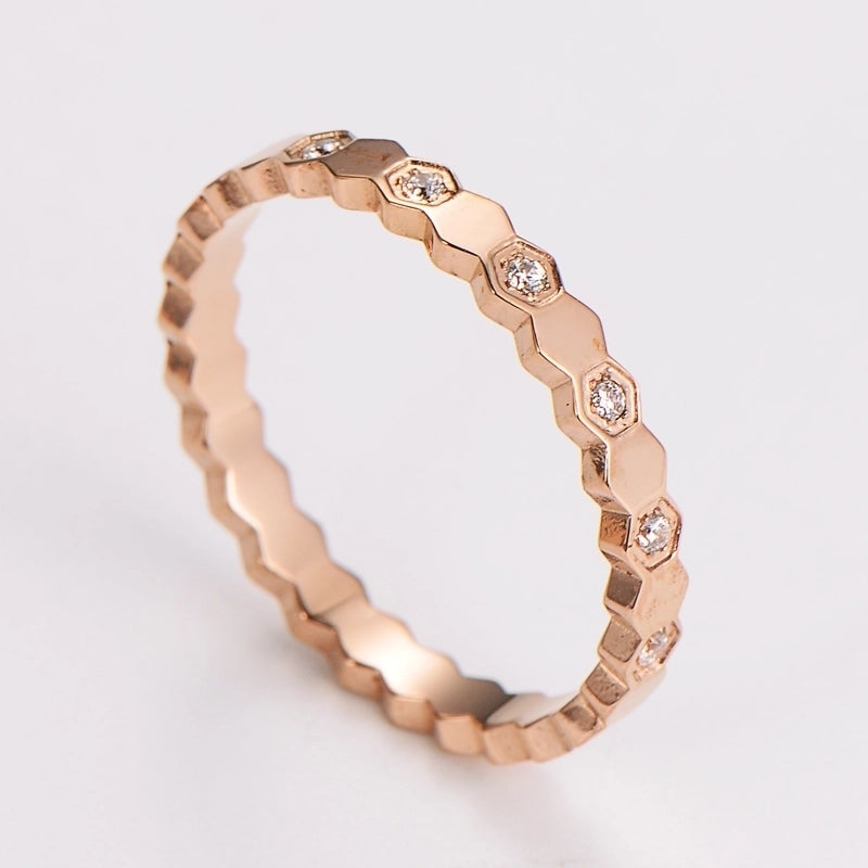 304 Stainless Steel 18K Gold Plated Rose Gold Plated Minimalist Classic Style Plating Solid Color Rings