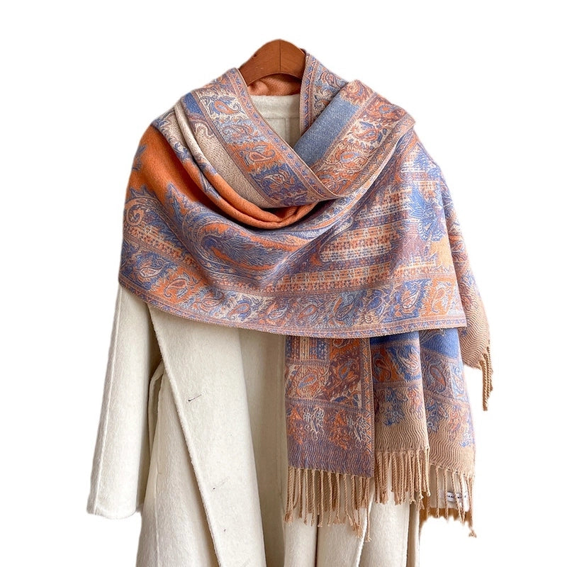 Women's Ethnic Style Printing Imitation Cashmere Scarf