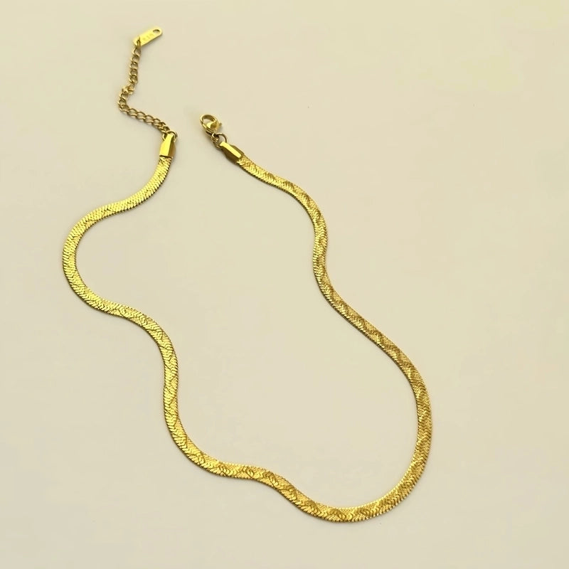 Titanium Steel French Style Plating U Shape Necklace
