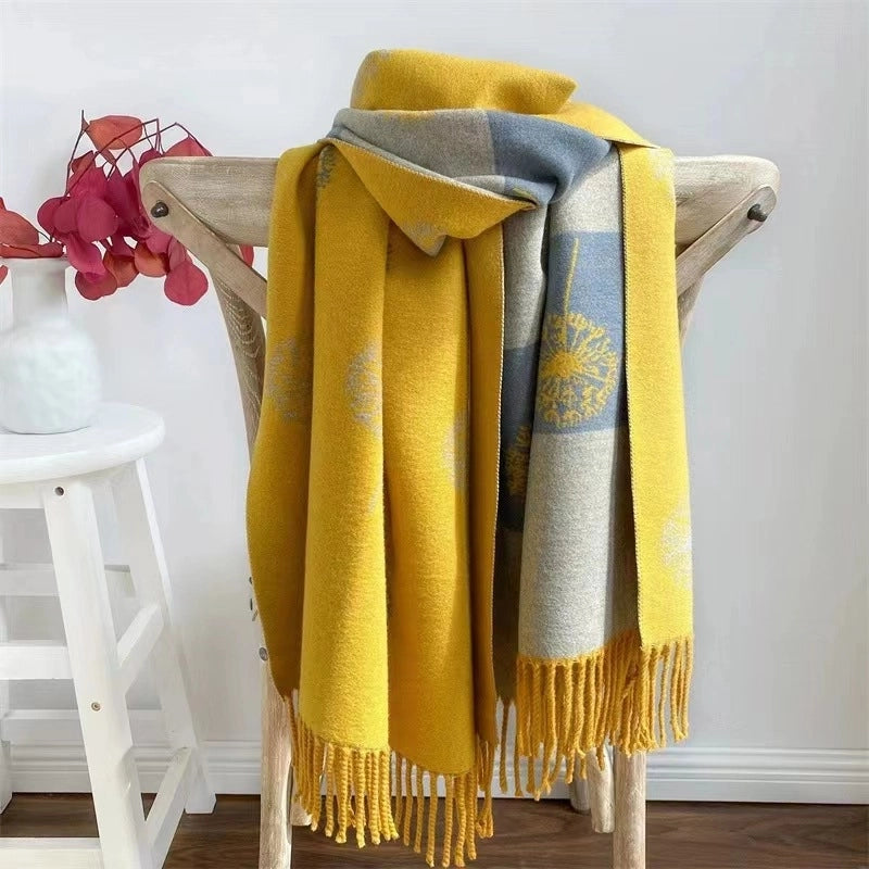Women's Cute Sweet Printing Imitation Cashmere Polyester Scarf