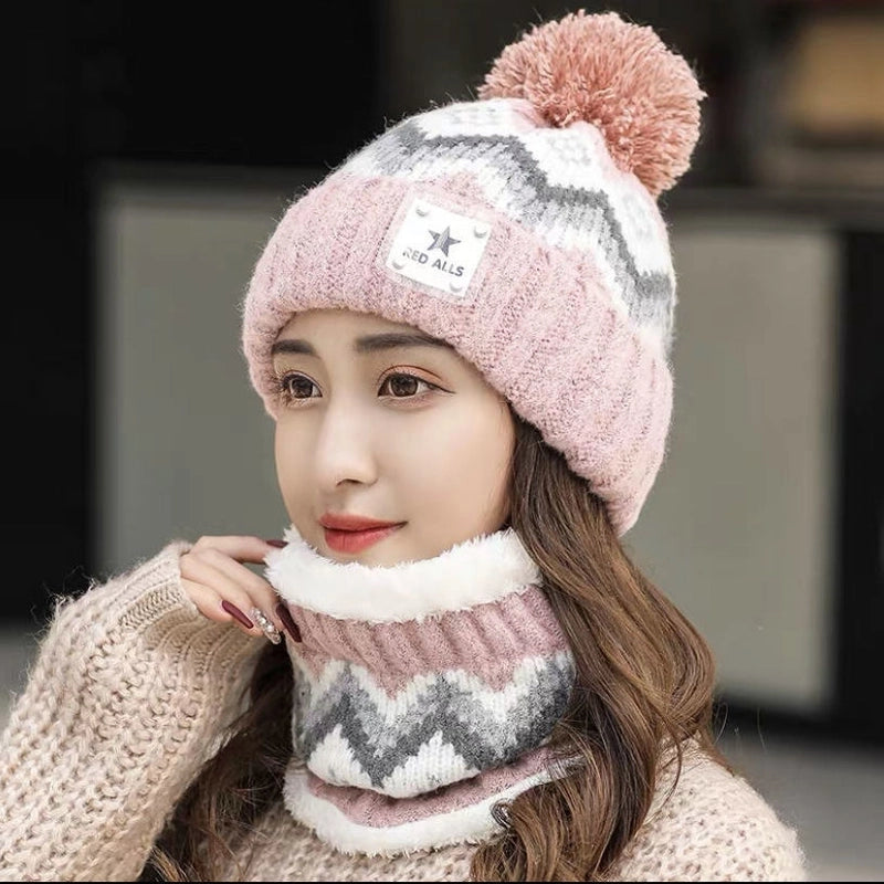Women's Minimalist Color Block Eaveless Wool Cap