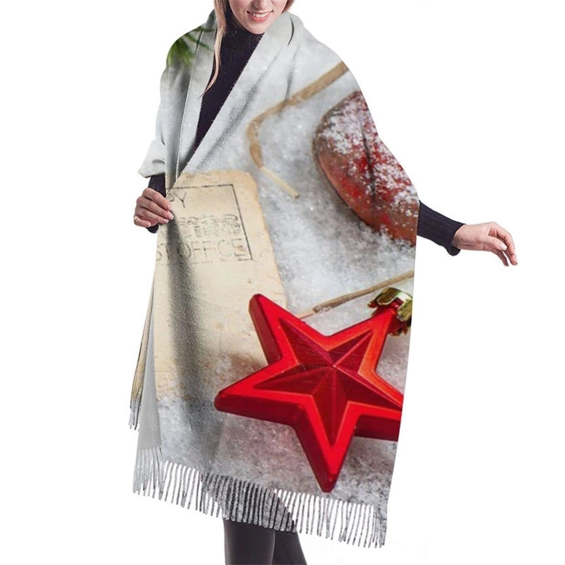 Women's IG Style Animal Letter Elk Imitation Cashmere Scarf