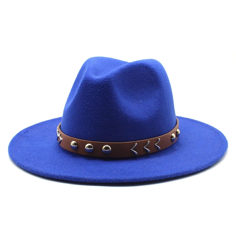 Wool Top Hat Autumn And Winter Casual Big Brim Men's And Women's Retro Felt Hat Fashion Trend Jazz Hat