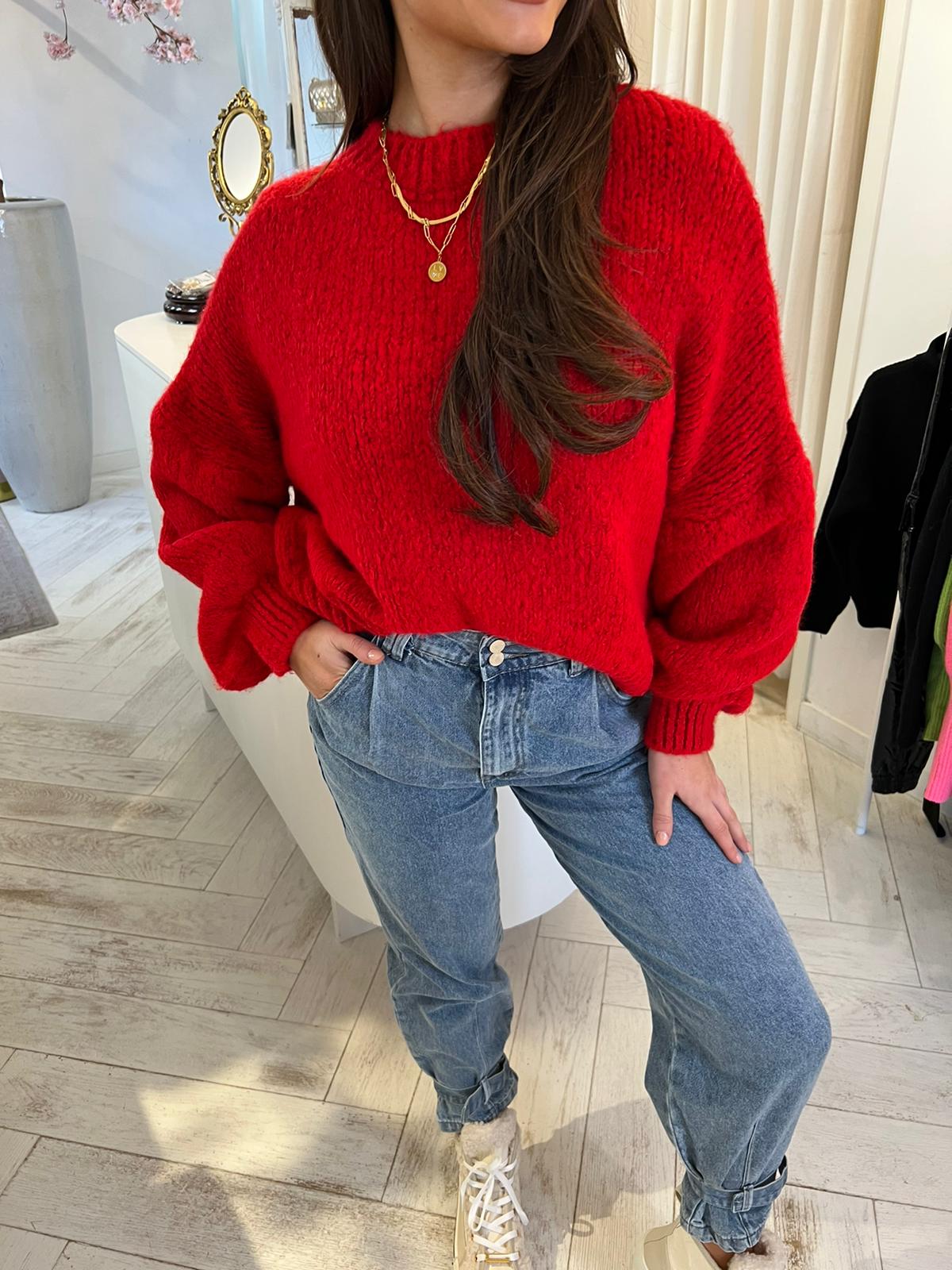 Kiki sweater long sleeve red