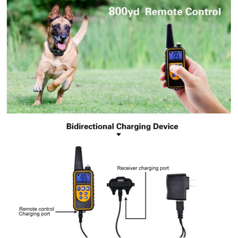 800m Electric Remote Control Waterproof Pet Training Collar