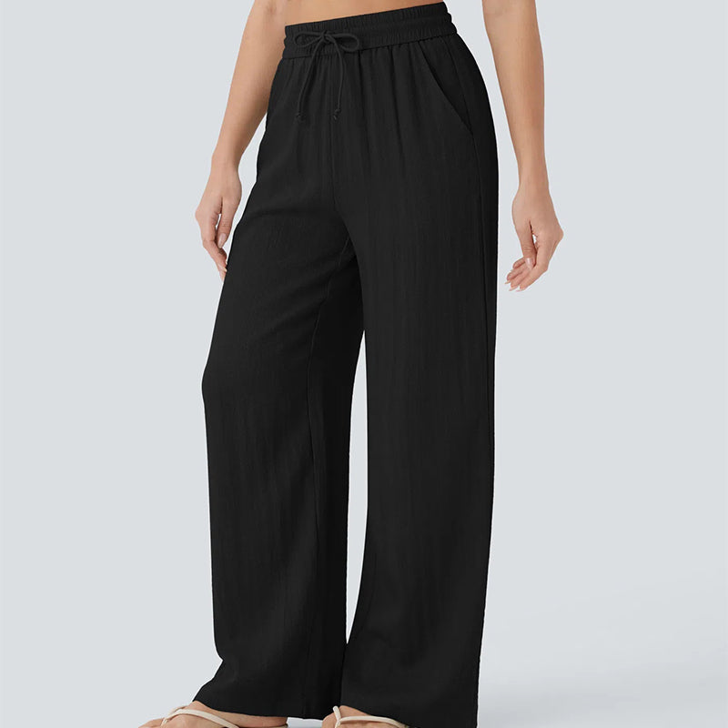 🔥LAST DAY SALE - 49% OFF🎁Lightweight Summer Linen Pants Solid Color Drawstring Casual Pants - Breathable & Skin-Friendly