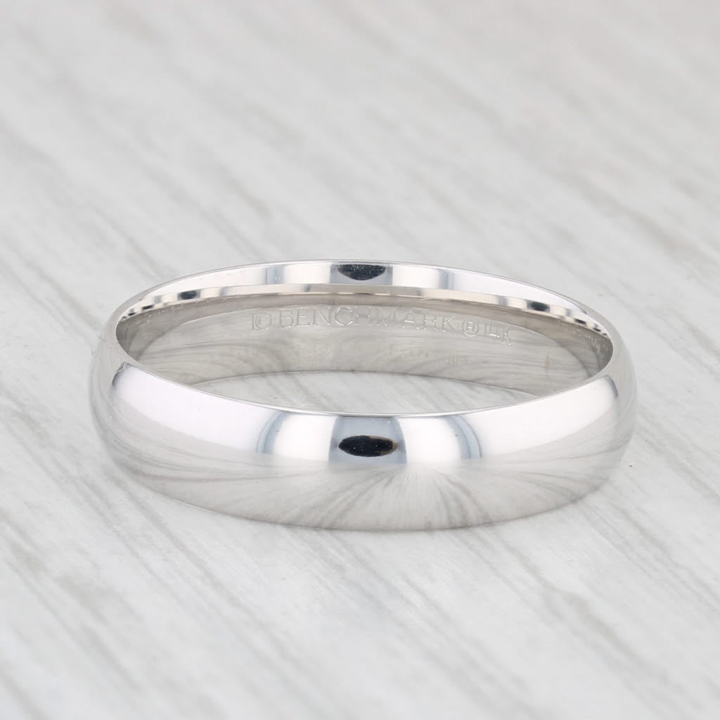 Classic Men's Wedding Band 14k White Gold Size 10-10-25 Ring