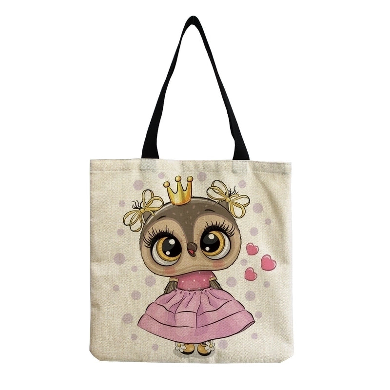 Women's Casual Cartoon Shopping Bags