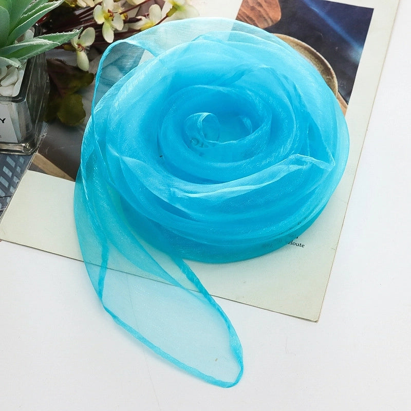 Women's Sweet Solid Color Polyester Silk Scarf