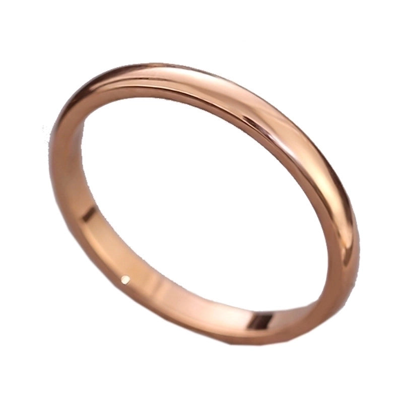 Fashion Solid Color Titanium Steel Plating Rings 1 Piece