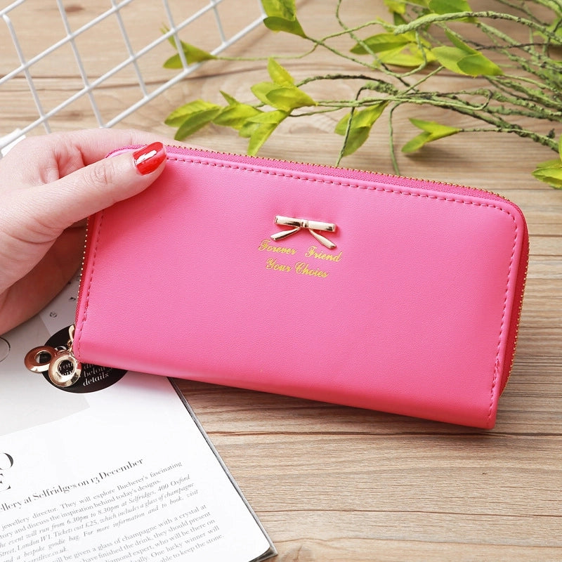 Accessories Korean Bowknot Letter Double Zipper Coin Purse