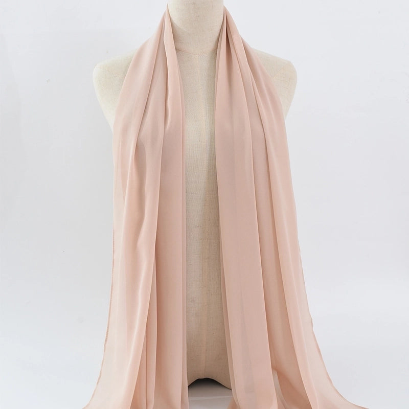 Women's Minimalist Classic Style Solid Color Satin Silk Scarf