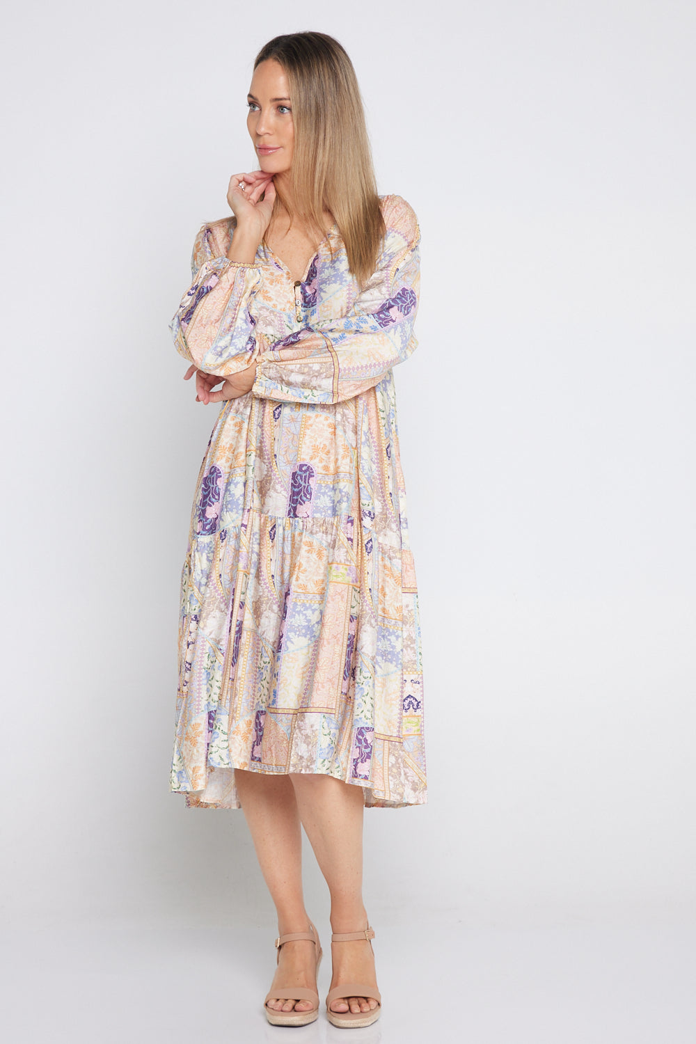 Carissa Dress - Dawn Floral Patchwork