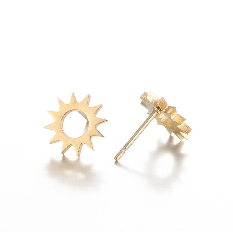 Fashion Heart Shape Stainless Steel Ear Studs 1 Pair
