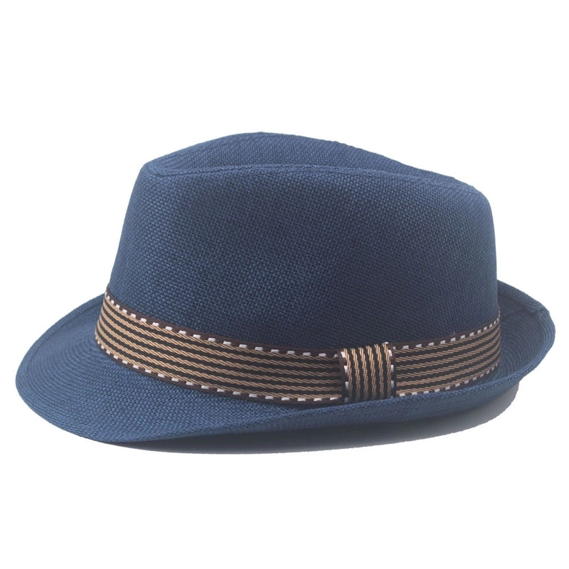 Children Unisex Vintage Style Stripe Fedora Hat