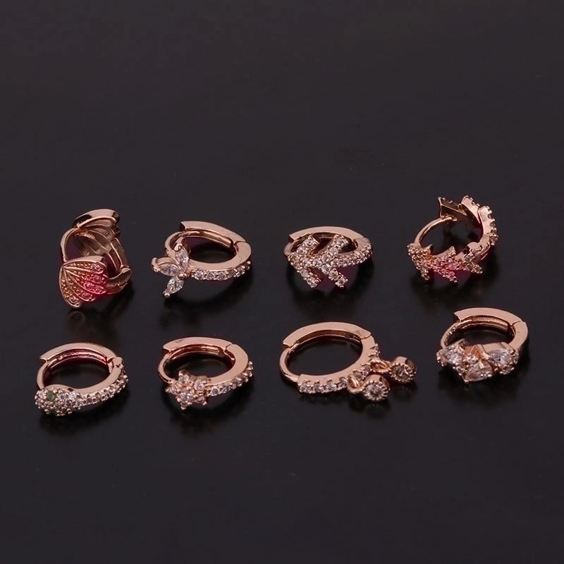 Ear Cartilage Rings & Studs Animal Copper Inlaid Zircon