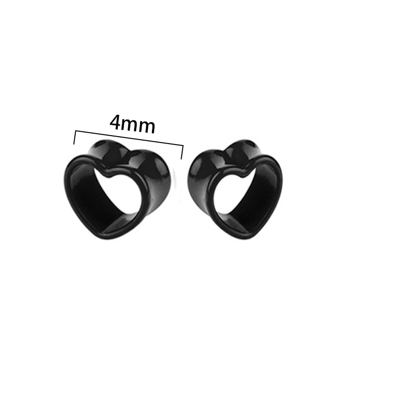 Minimalist Heart Shape Arylic Auricle 1 Pair