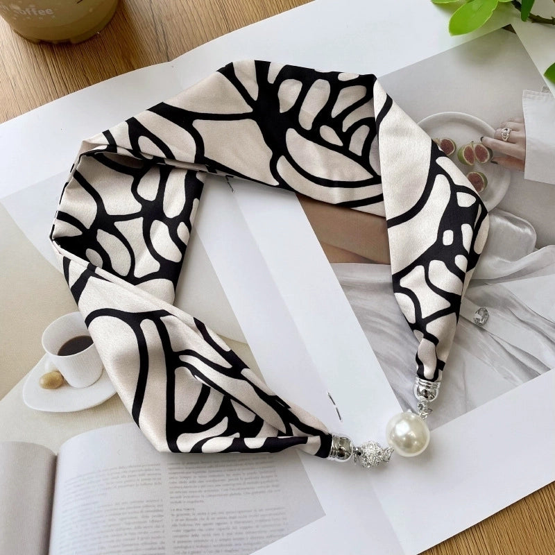 Women's Casual Color Block Imitated Silk Silk Scarf