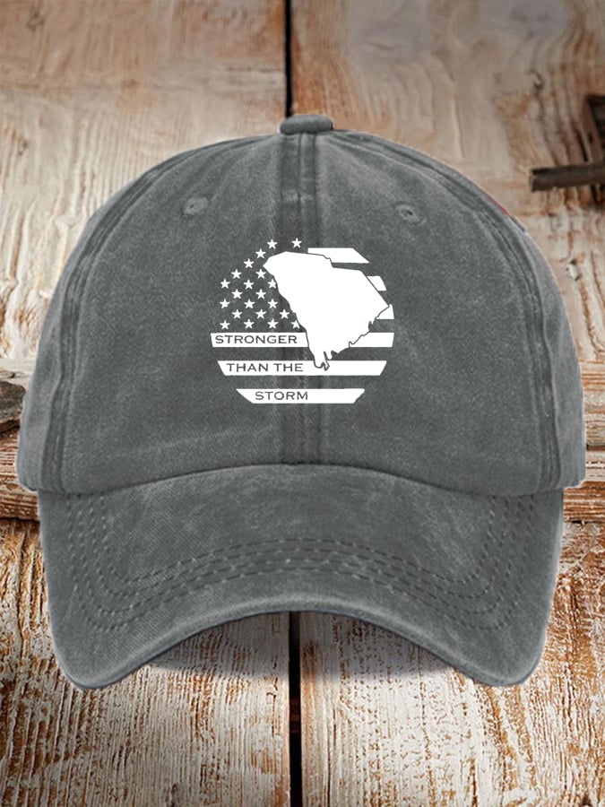 Unisex North Carolina Strong Stronger Than The Storm Print Baseball Cap