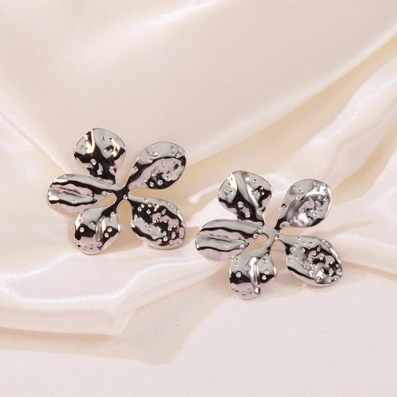 1 Pair Exaggerated Pastoral Streetwear Flower 304 Stainless Steel Imitation Gold  Ear Studs