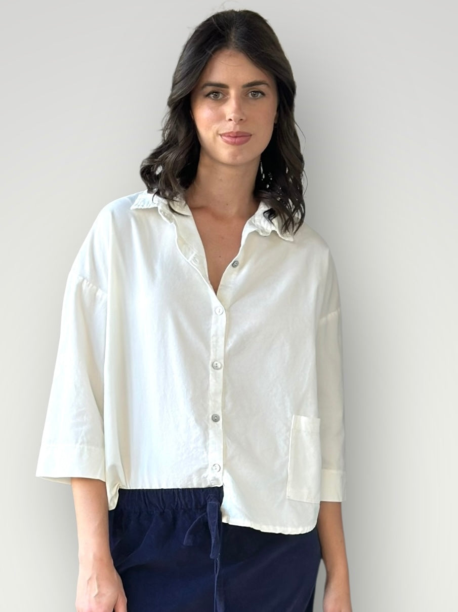 deanna shirt - winter white cord