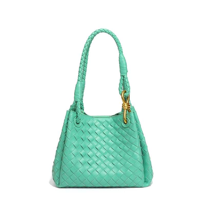 Women's Medium Pu Leather Solid Color Elegant Streetwear Square Magnetic Buckle Tote Bag