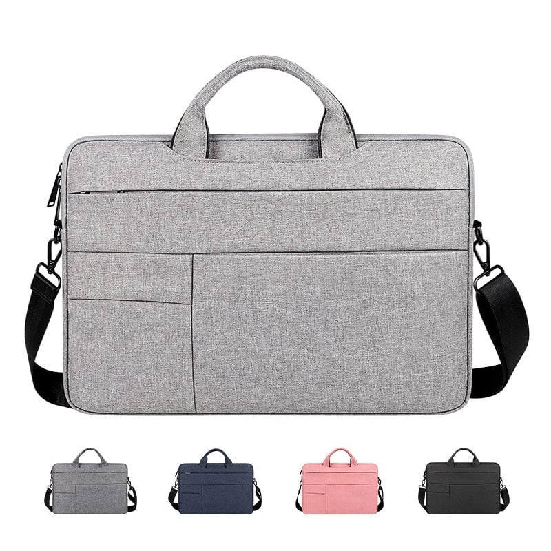 Unisex Oxford Cloth Solid Color Basic Classic Style Square Zipper Laptop Bag