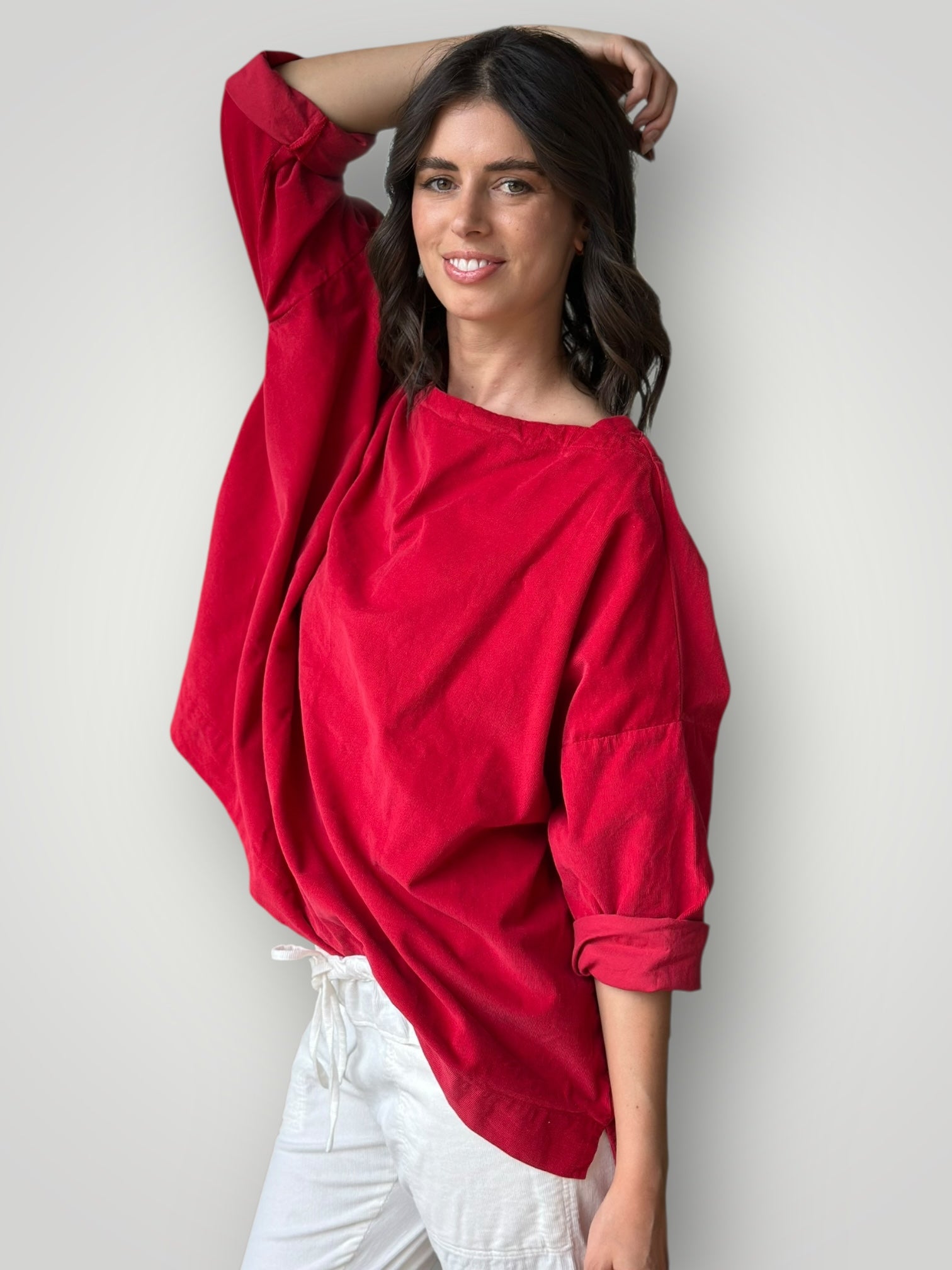 avril top - red cord
