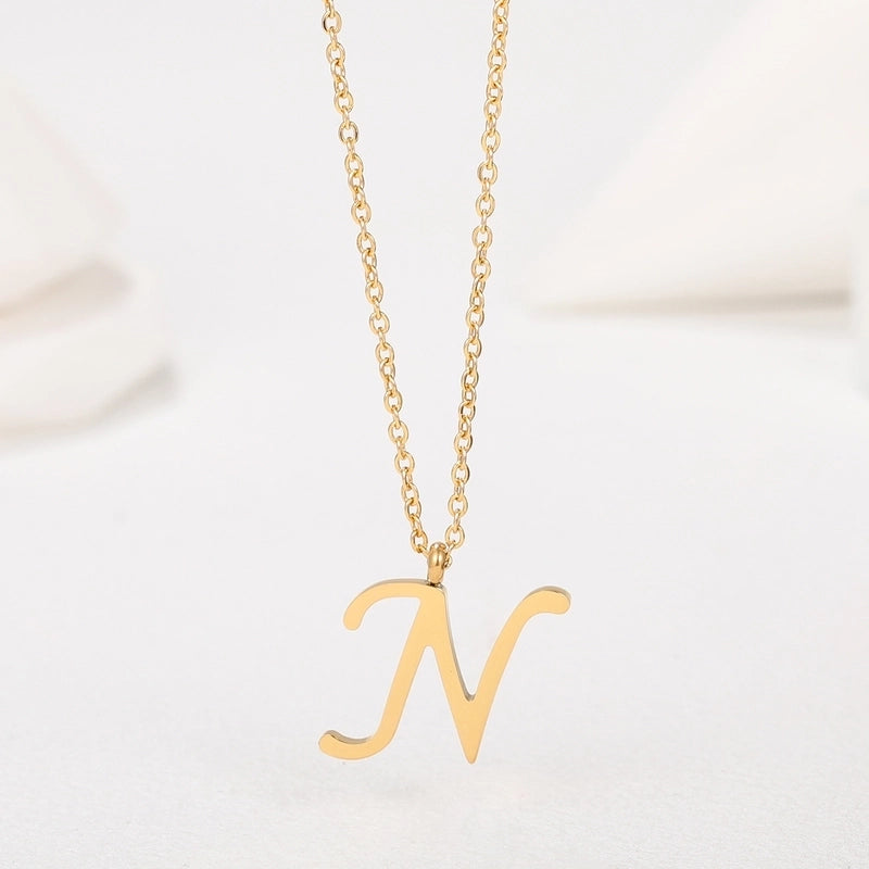Minimalist Letter 201 Stainless Steel 18K Gold Plated Plating