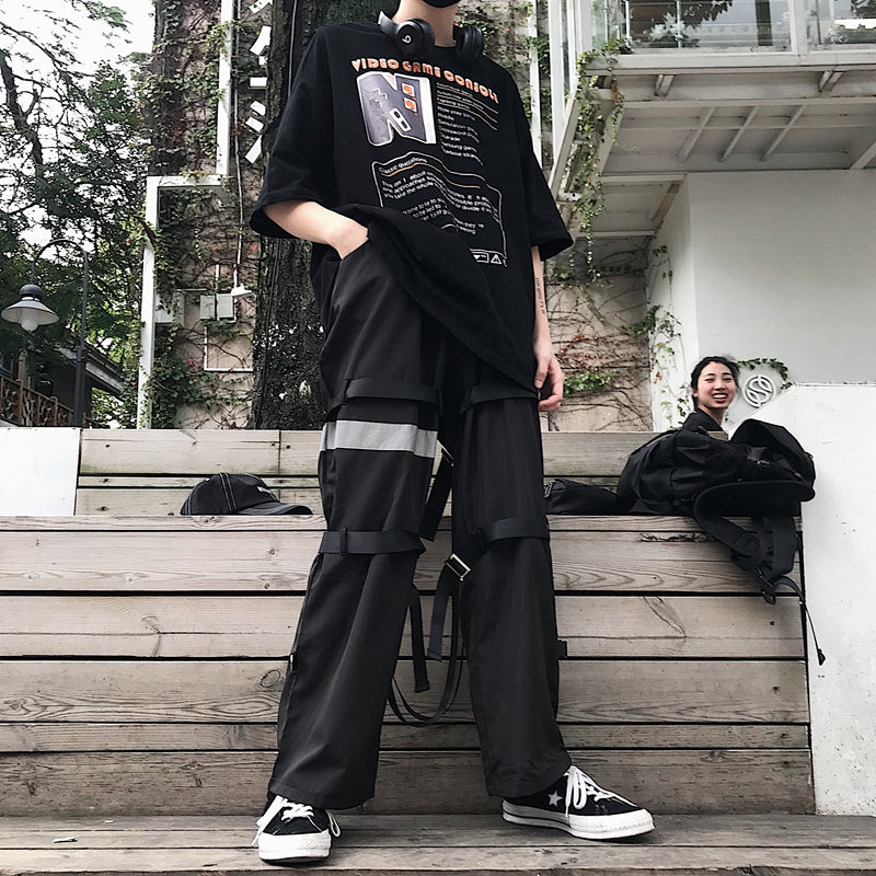 Harajuku Reflective Casual Pants KF7005