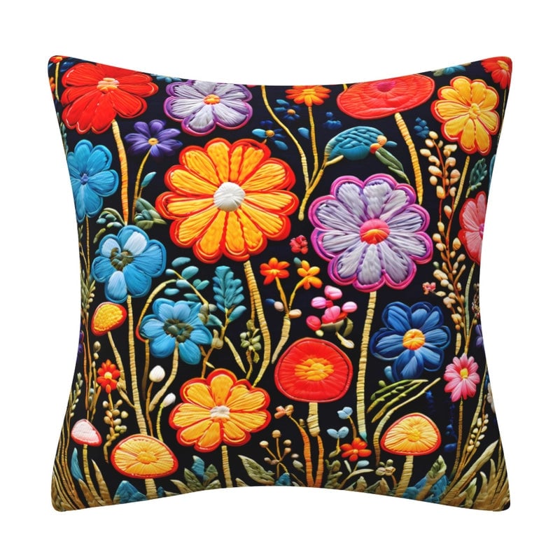 Elegant Classical Minimalist Floral Polyester Pillow Cases Couch & Sofa Decor