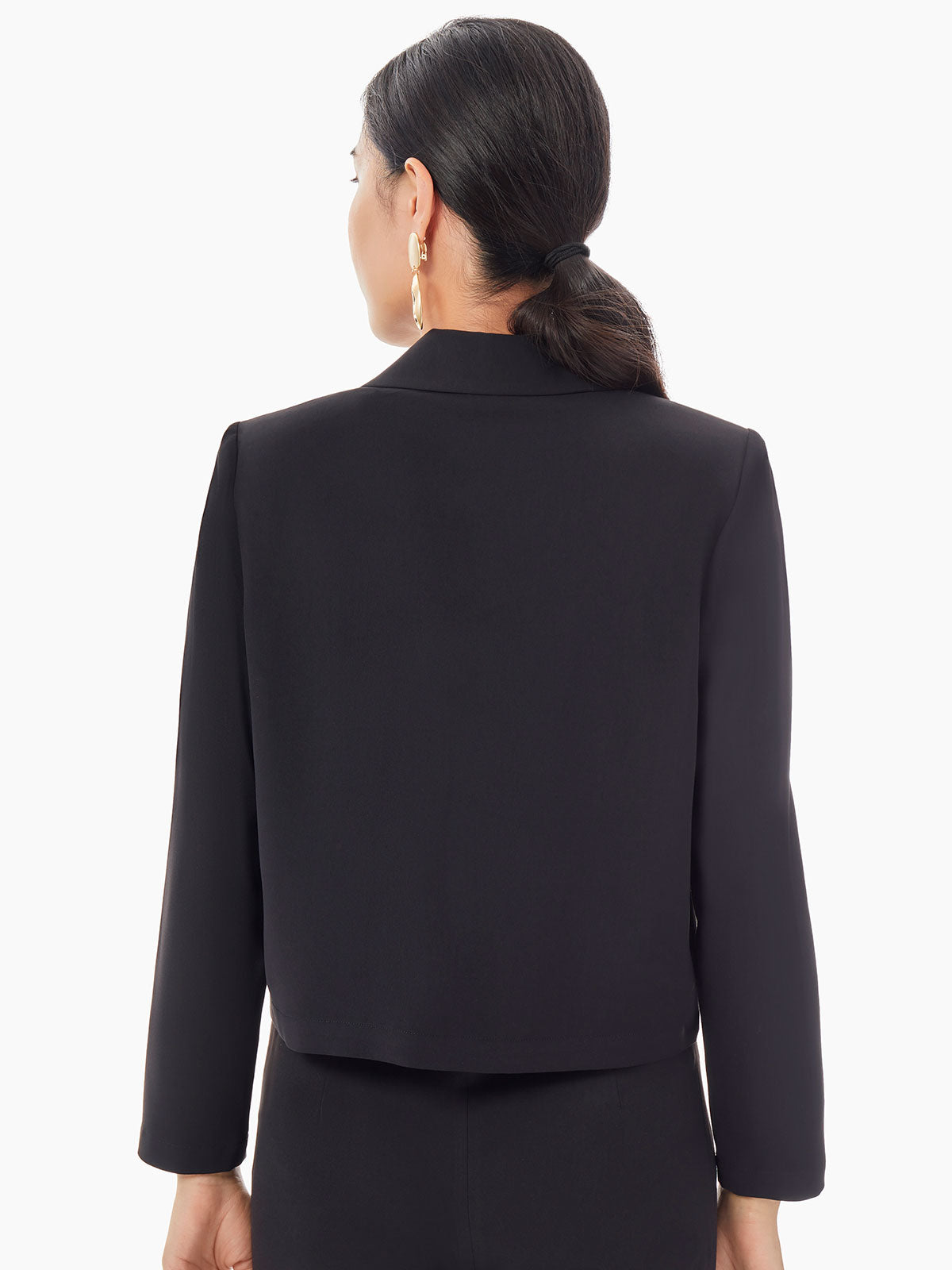 Soft Crepe Cropped Blazer