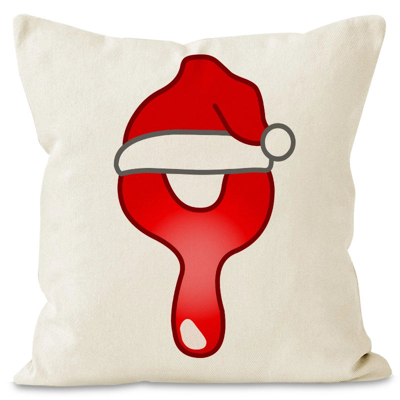 Christmas  Cute Modern Style Christmas Hat Letter Linen Polyester Pillow Cases Couch & Sofa Decor
