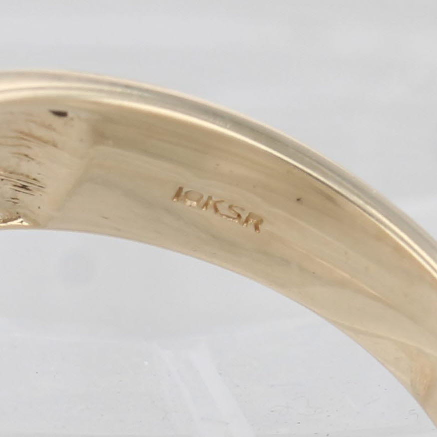 DAD Ring 10k Yellow Gold Size 10 Diamond Accents Gift Keepsake
