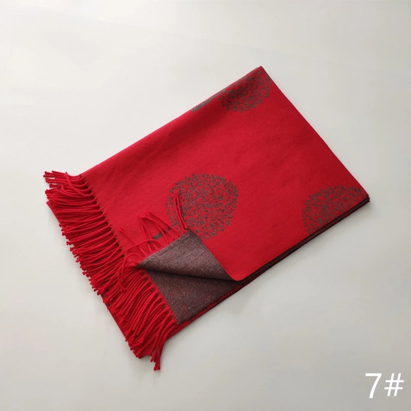 Women's Cute Sweet Printing Imitation Cashmere Polyester Scarf