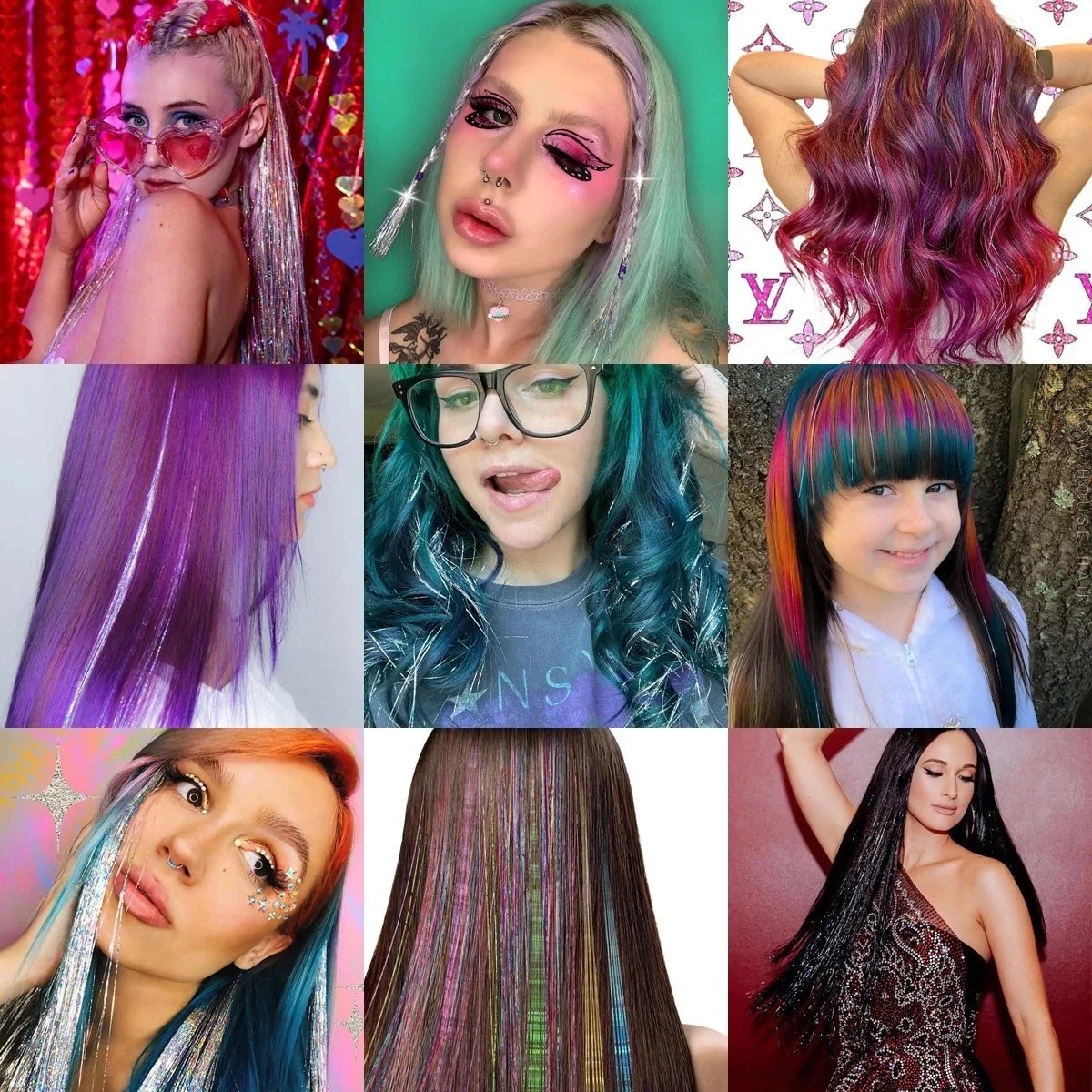 Tinsel Hair - Glitter extensions